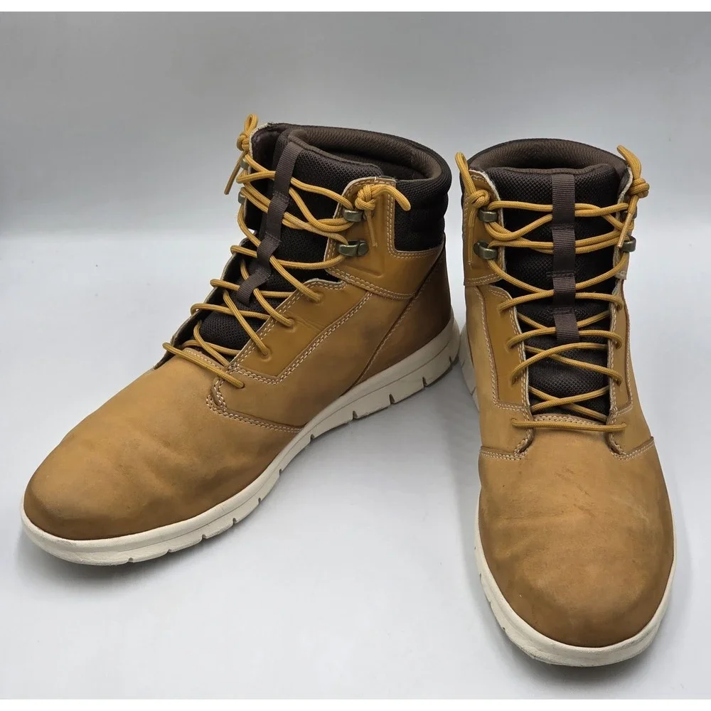 Timberland Graydon Mid Chukka Boots Tan Mens 11.5 Lightweight Sneaker Boot